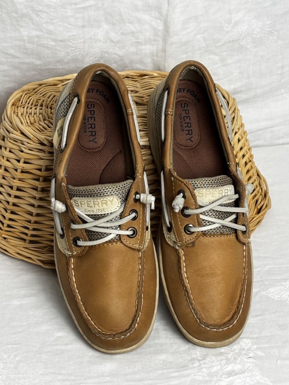 Sperry Slip-On Memory Foam Docksider Shoes Sz. 7.5